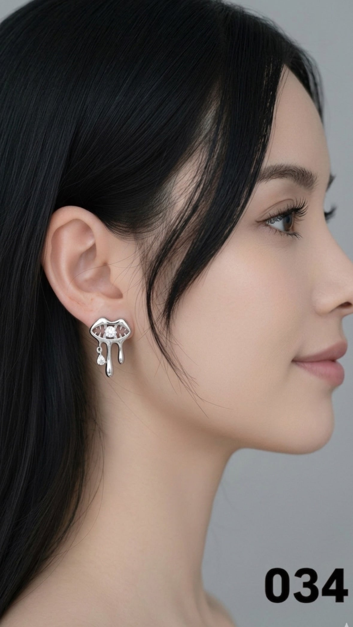 Aretes Lujuria Goteante plateado