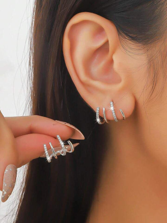 Aretes luzia plateado