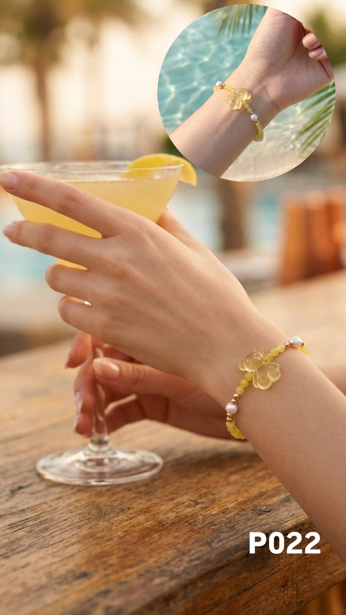 Pulsera osito tierno amarilla