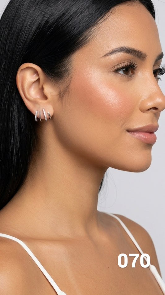 Aretes luzia plateado