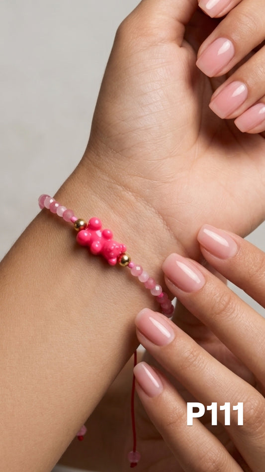 Pulsera osito fucsia