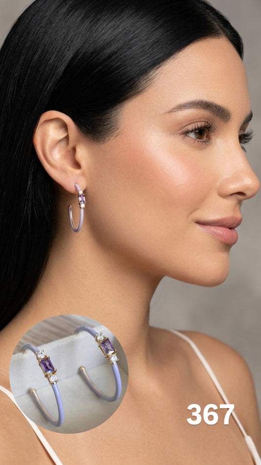 Argollas violeta