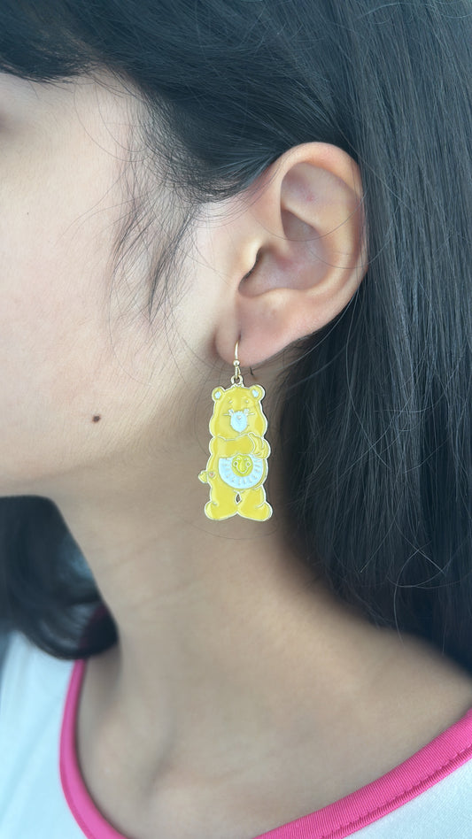 Aretes osito cariñoso amarillo