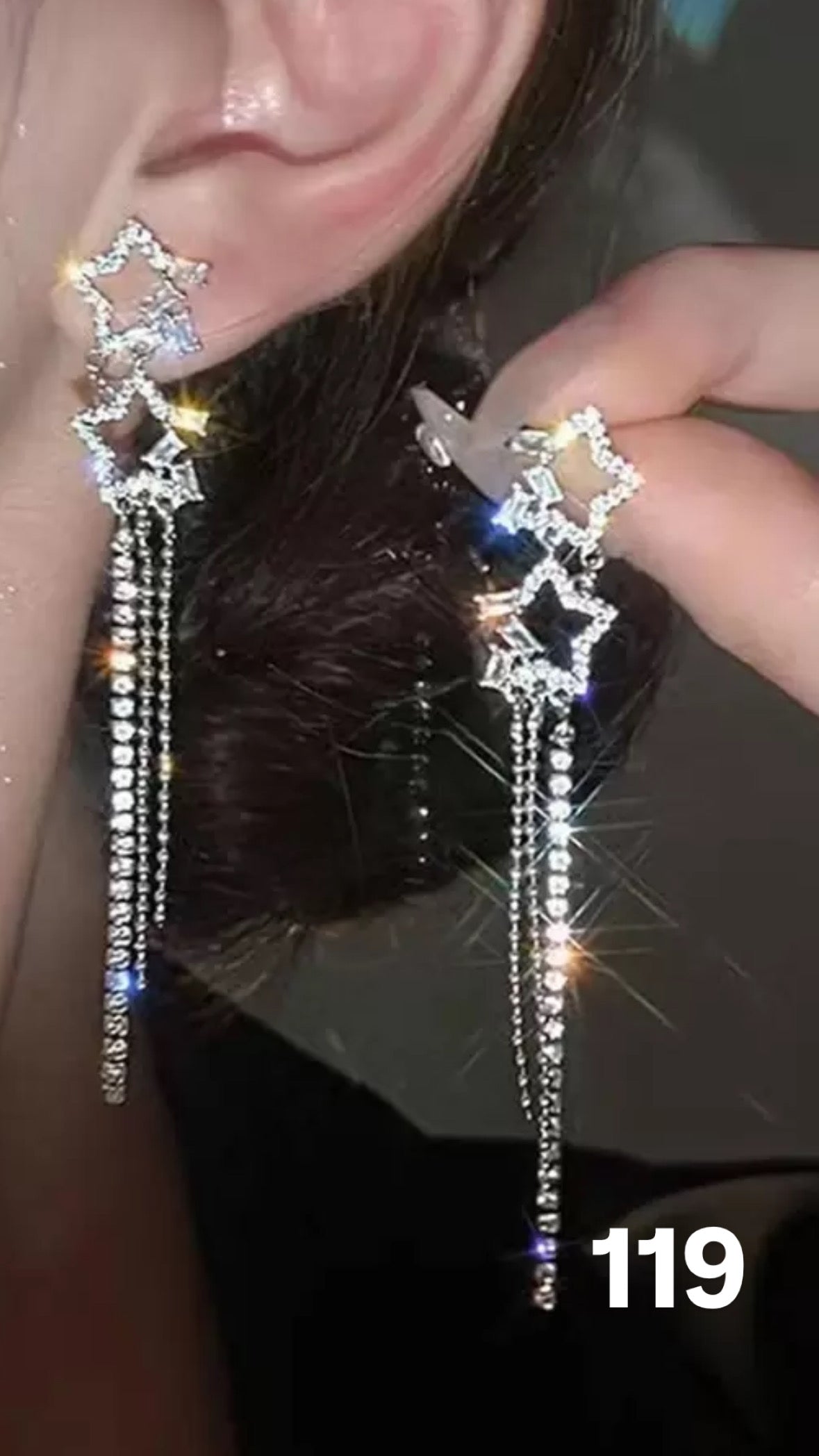 Aretes estrellas brillantes