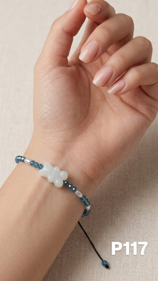 Pulsera osito celeste