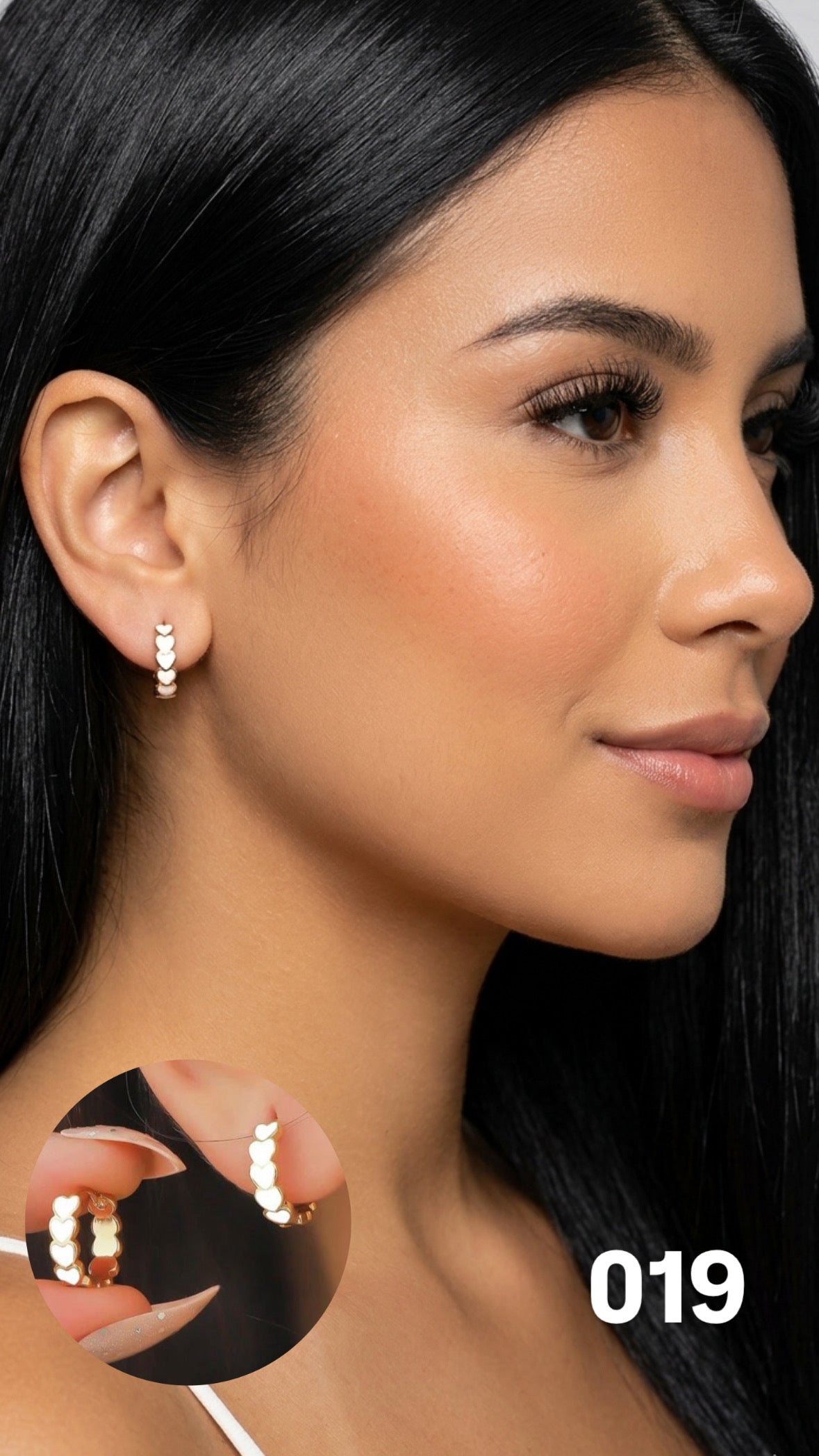 Argollas corazones blanco
