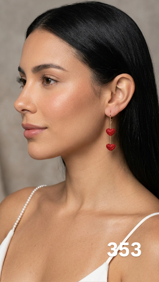 Argollas corazones deslumbrante