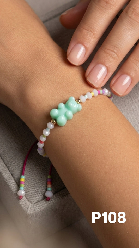 Pulsera osito turquesa