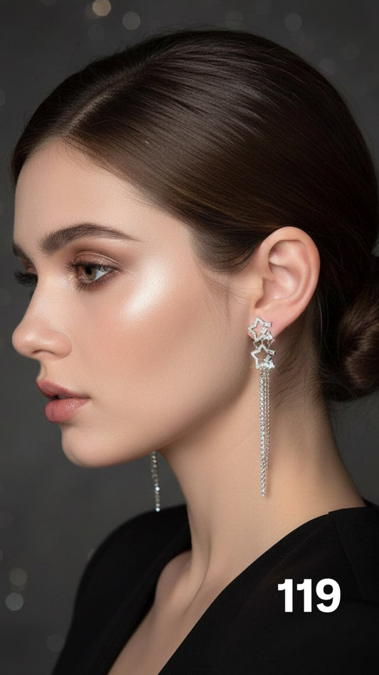 Aretes estrellas brillantes