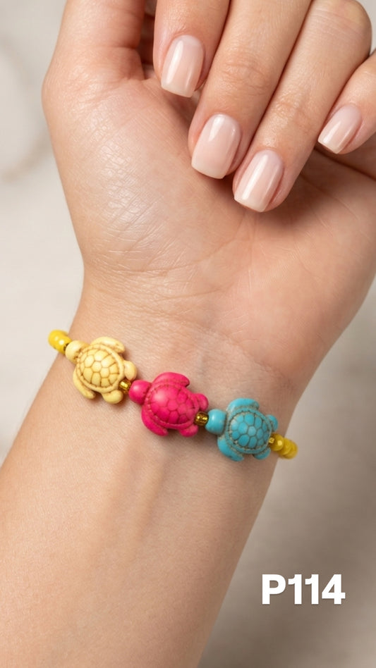 Pulsera tortugas colores