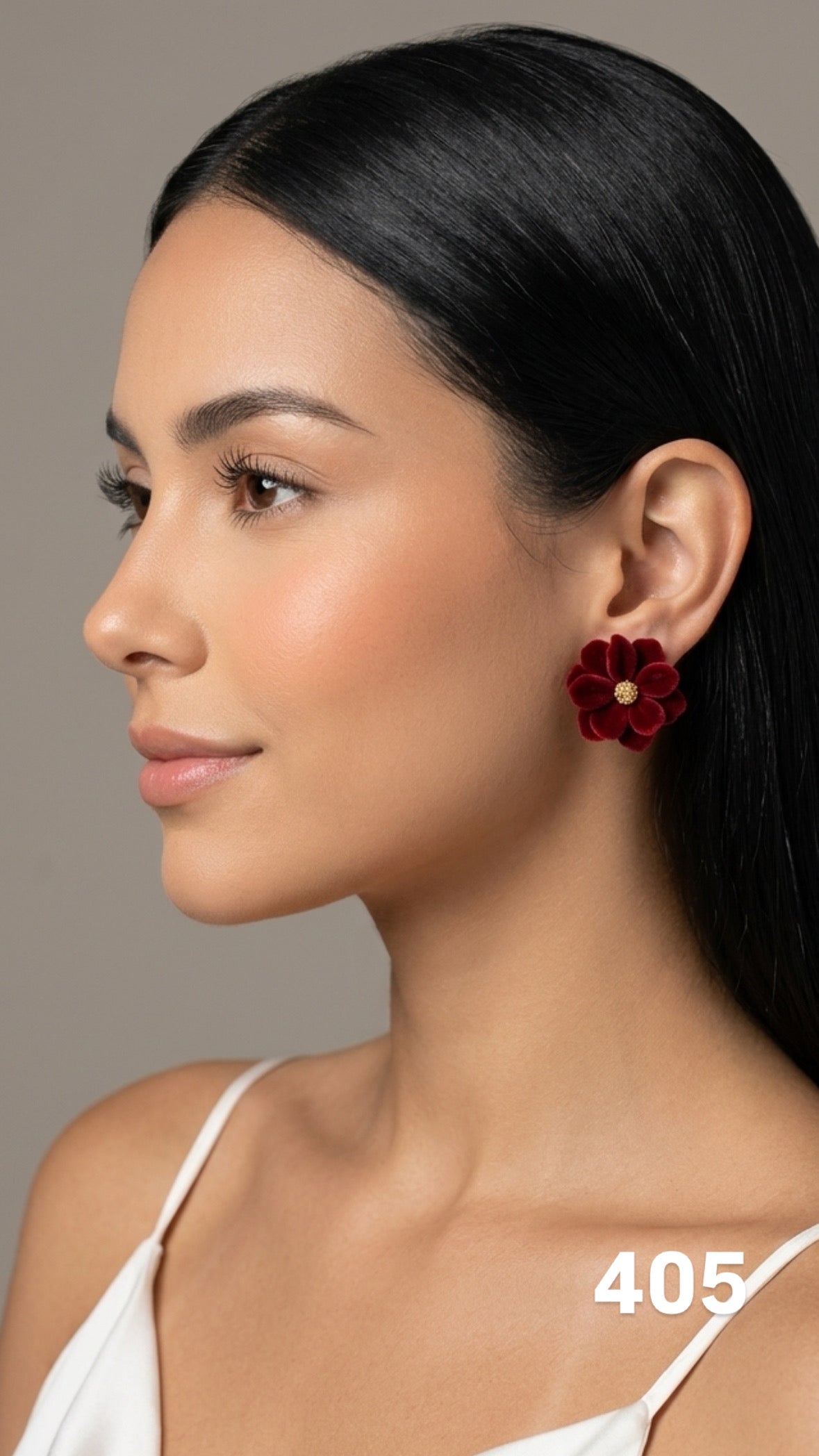 Aretes flor vino