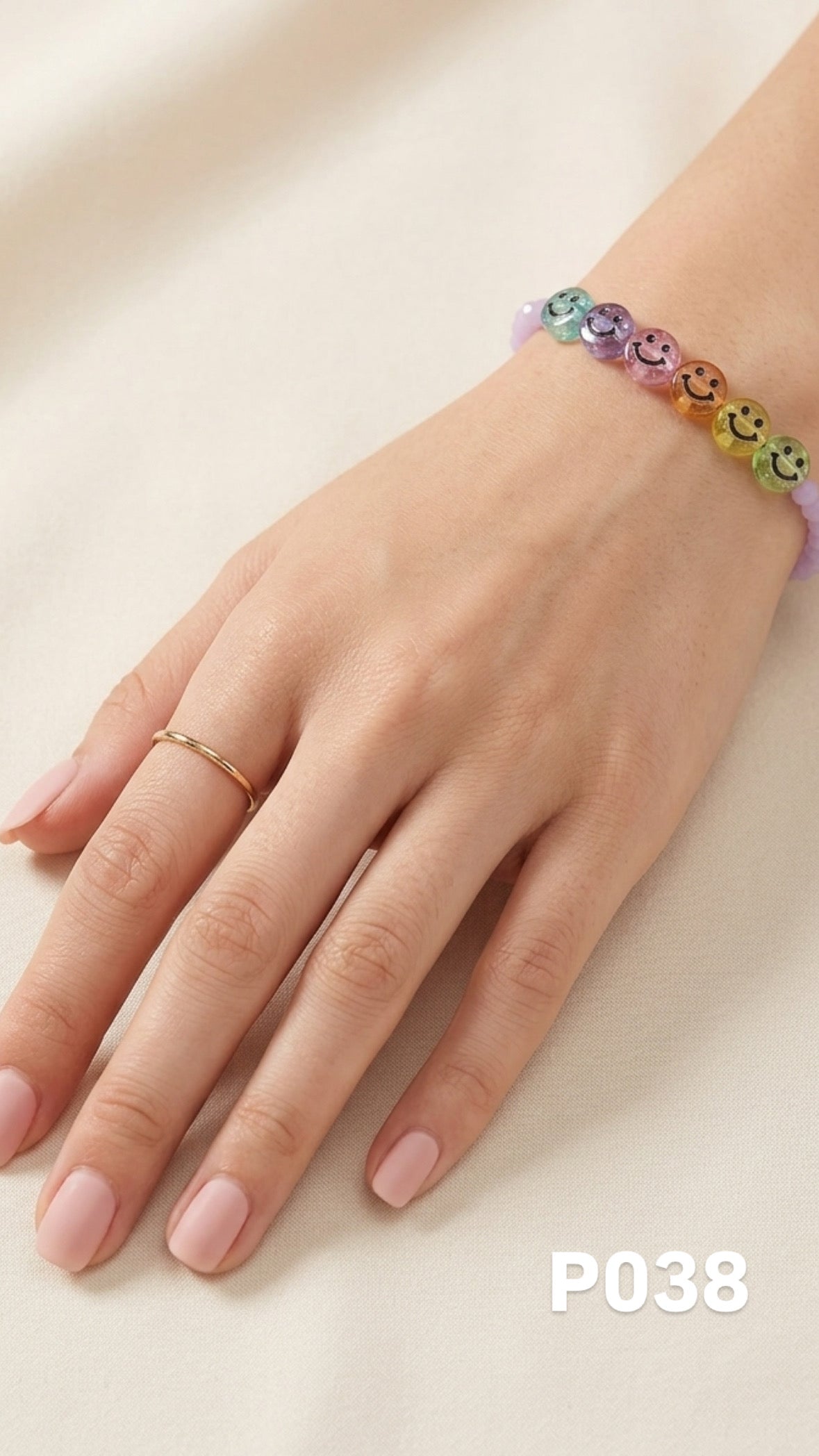 Pulsera caritas colores violeta