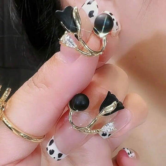 Aretes Rosa Negra