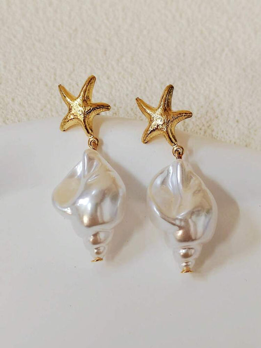 Aretes estrella marina caracol