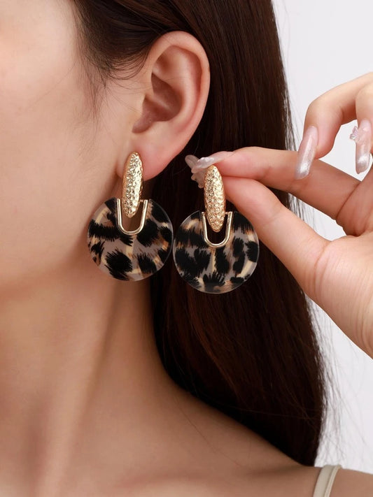 Aretes XL Leopardo vintage