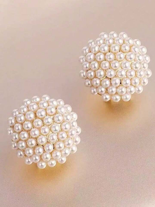 Aretes vintage multi perlas