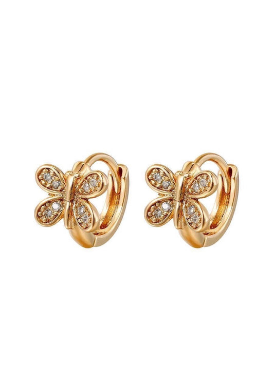 Mini argollas mariposa