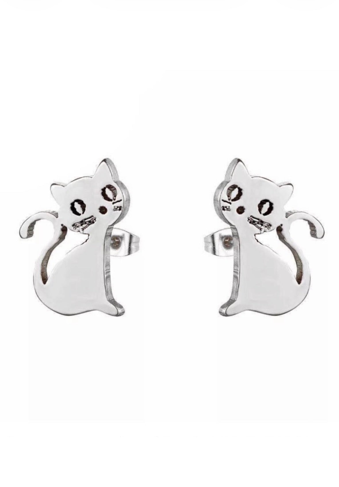 Aretes gato acero