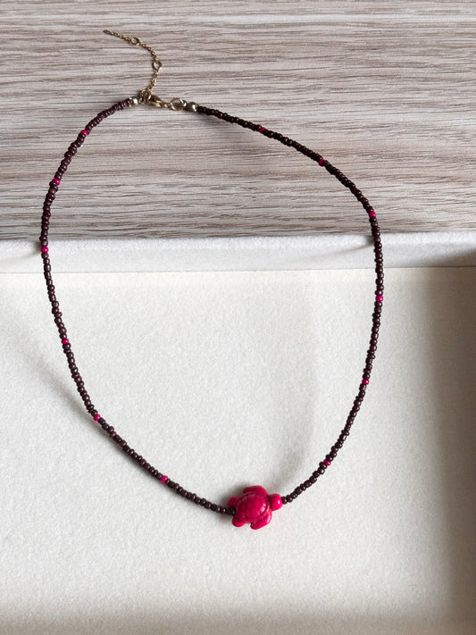 Collar verano fucsia