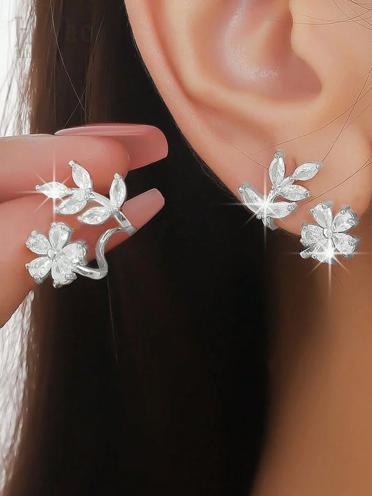 Aretes primavera plateado